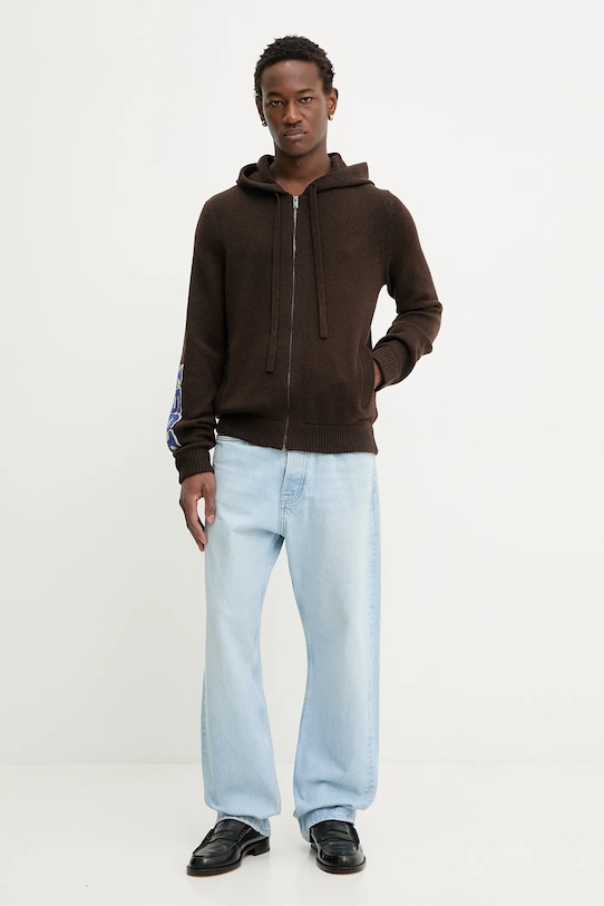 ZADIG&VOLTAIRE kardigan wełniany KMCA01266 brązowy AW25