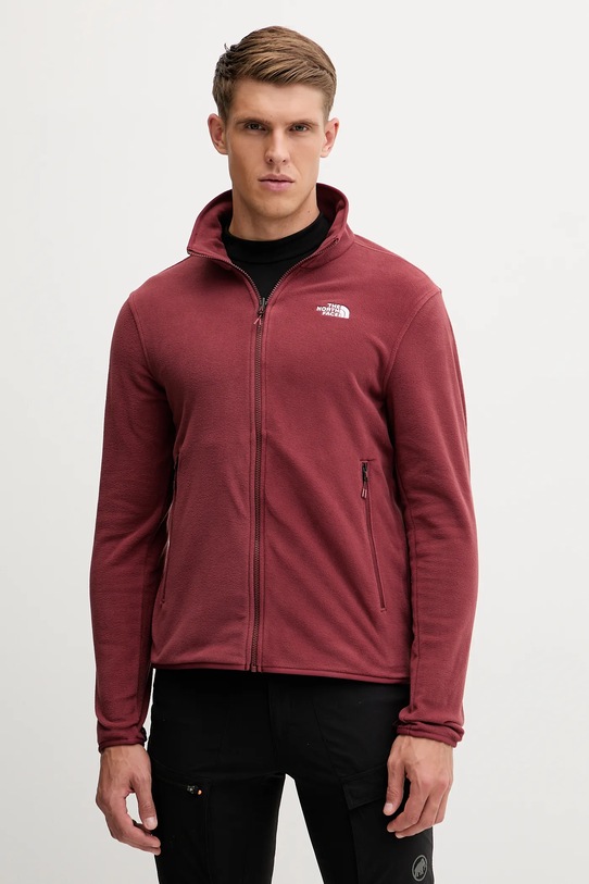 The North Face bluza polarowa bez kaptura czerwony NF0A8D0R0VO1