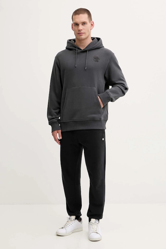 Bavlnená mikina The North Face Powder Days NF0A8E4G0C51 sivá AW25