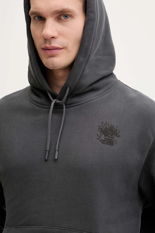 Bavlnená mikina The North Face Powder Days sivá NF0A8E4G0C51