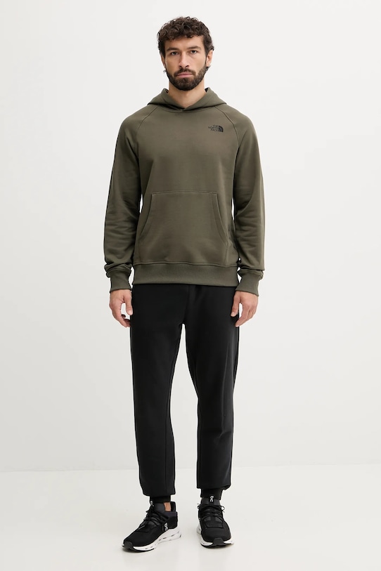 The North Face bluza bawełniana NF0A8E3KFA41 zielony AW25