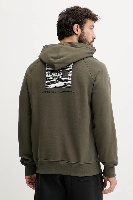 Ρούχα Βαμβακερή μπλούζα The North Face NF0A8E3KFA41 πράσινο
