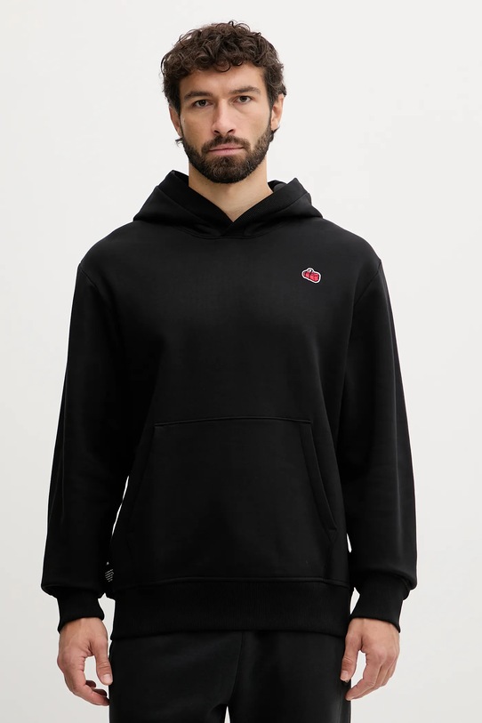Βαμβακερή μπλούζα The North Face Icon Relaxed με κουκούλα μαύρο NF0A8EU8JK31