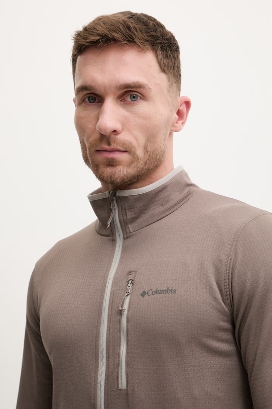 Columbia bluza outdoorowa Essential Hike brązowy 2136841