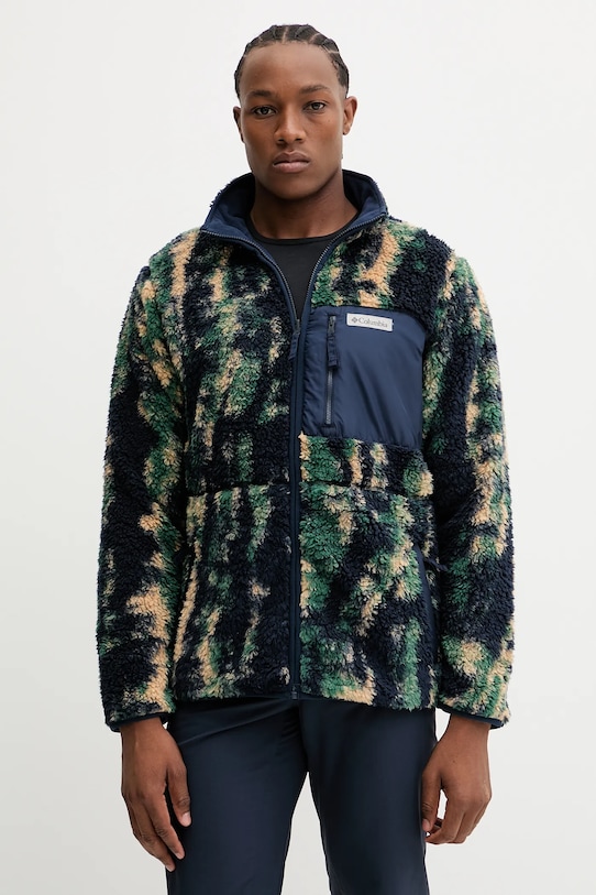 Dvostrana outdoor dukserica Columbia Winter Pass bez kapuljače mornarsko plava 2135651