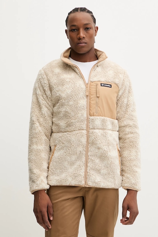 Dvostrana outdoor dukserica Columbia Winter Pass bez kapuljače bež 2135651