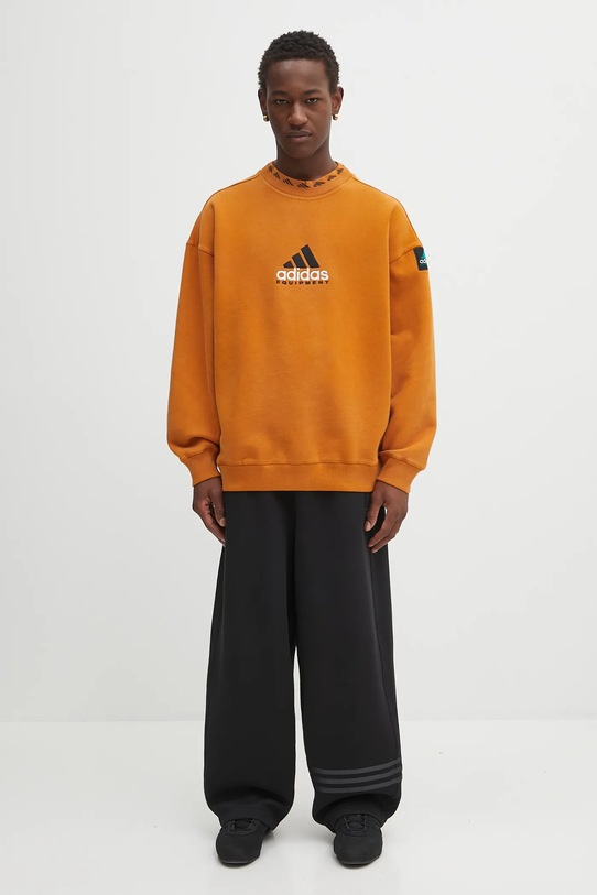 adidas Originals bluza EQT Washed Crew JX1569 pomarańczowy