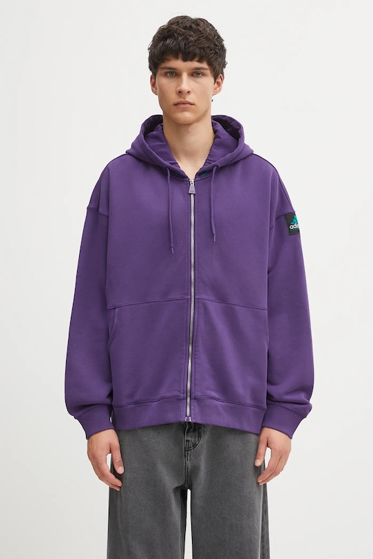 Dukserica adidas Originals EQT Hoodie bez uzorka ljubičasta JX1573