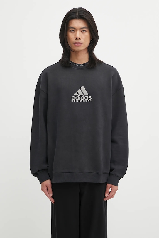 adidas Originals bluza EQT Sweatshirt bez kaptura czarny JV7646