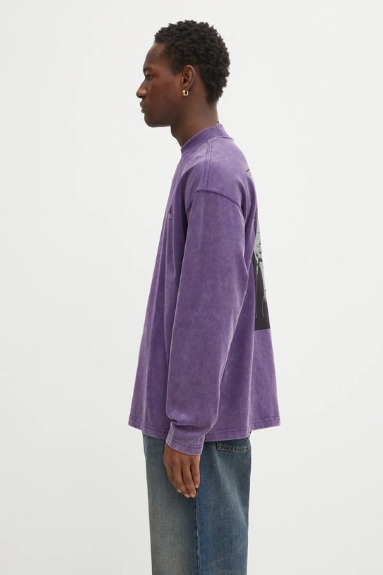 Памучен суичър adidas Originals EQT Graphic Tee JX1470 виолетов AW25