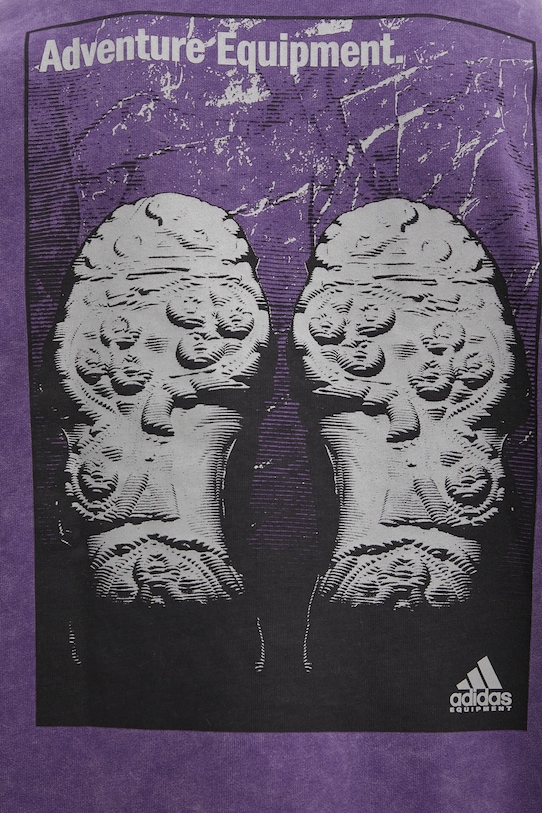 adidas Originals bluza bawełniana EQT Graphic Tee fioletowy JX1470