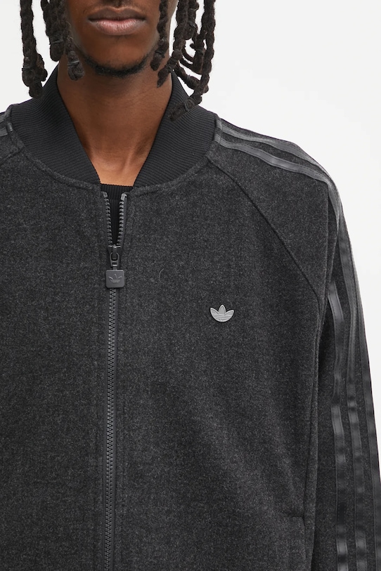 adidas Originals bluza z domieszką wełny Prem Tt czarny JV7614