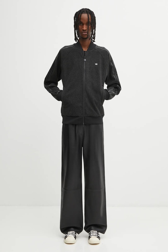 adidas Originals bluza z domieszką wełny Prem Tt JV7614 czarny