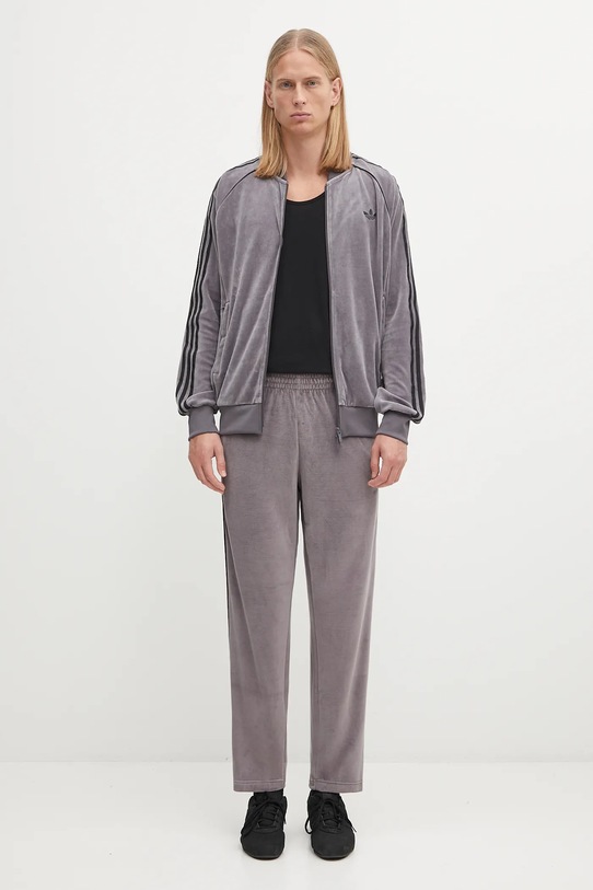 adidas Originals bluza welurowa Sst Tt JX1562 fioletowy
