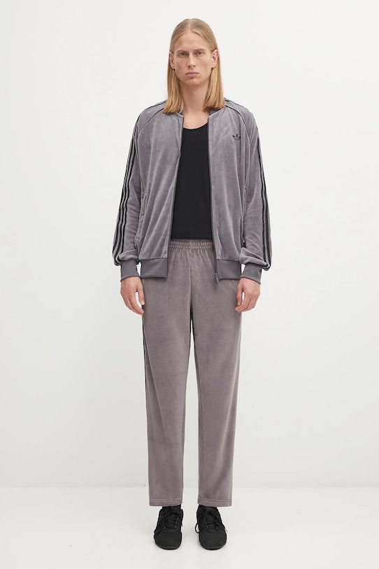 Кадифен суичър adidas Originals Sst Tt JX1562 виолетов