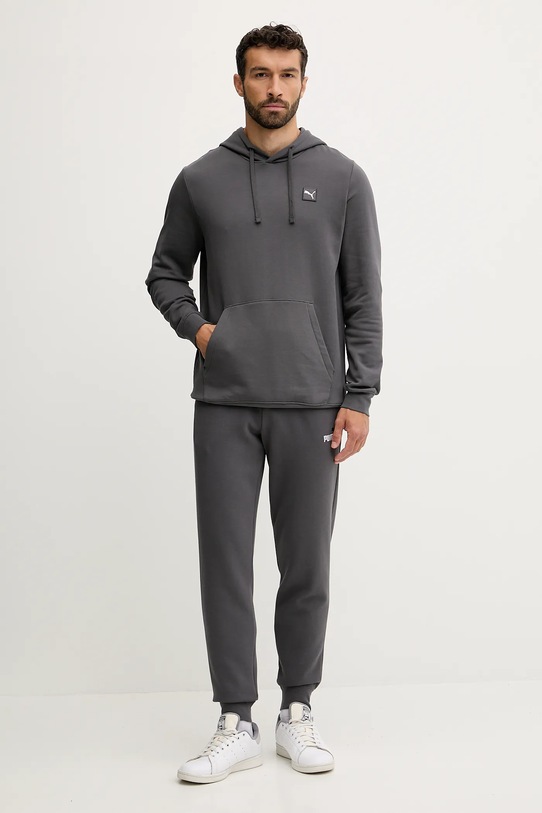 Памучен суичър Puma 688254 сив AW25