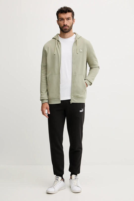Памучен суичър Puma 688255 зелен AW25