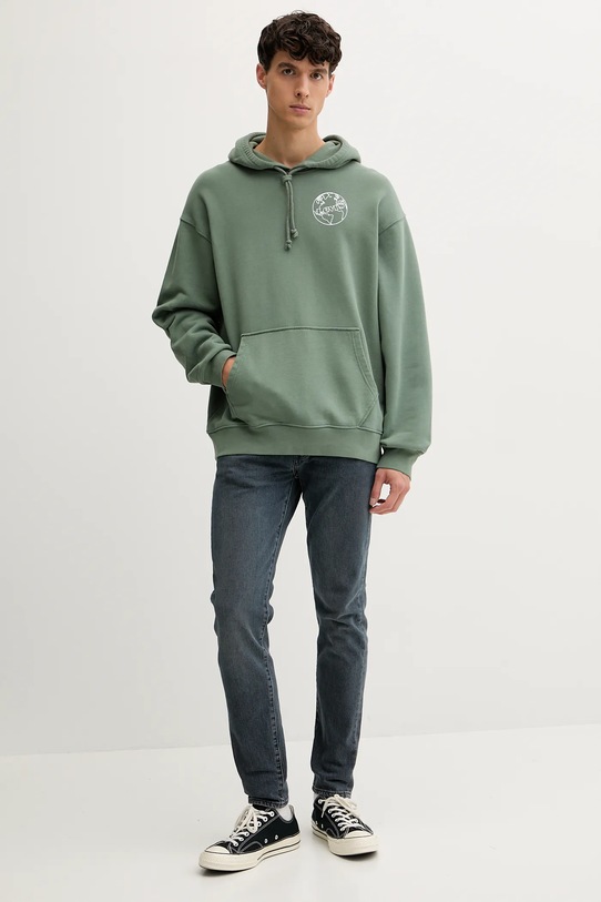 Памучен суичър Levi's A2639.0063 зелен AW25