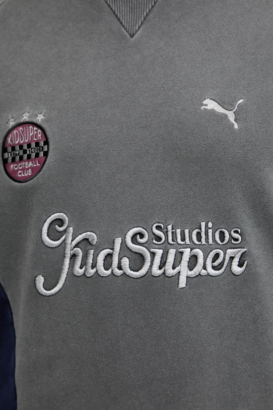 Puma bluza bawełniana PUMA x KIDSUPER 632364 szary