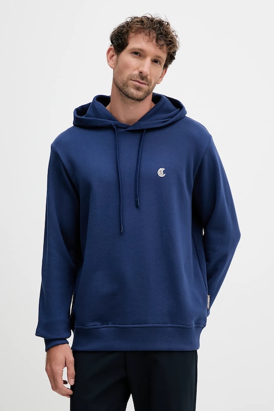 Just Cavalli felpa in cotone con blu navy 79OAIT06.CF500