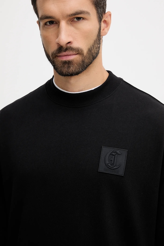 Just Cavalli hanorac de bumbac negru 79OAIT05.CF500