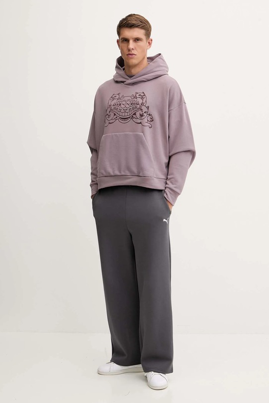 Памучен суичър Puma PUMA x RIPNDIP 632414 виолетов AW25