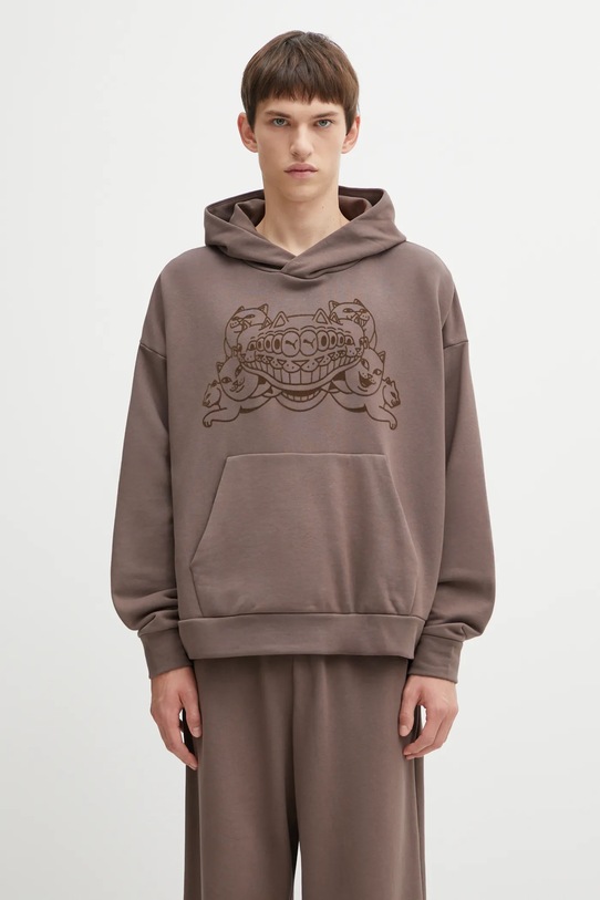 Βαμβακερή μπλούζα Puma PUMA x RIPNDIP απλικέ καφέ 632414