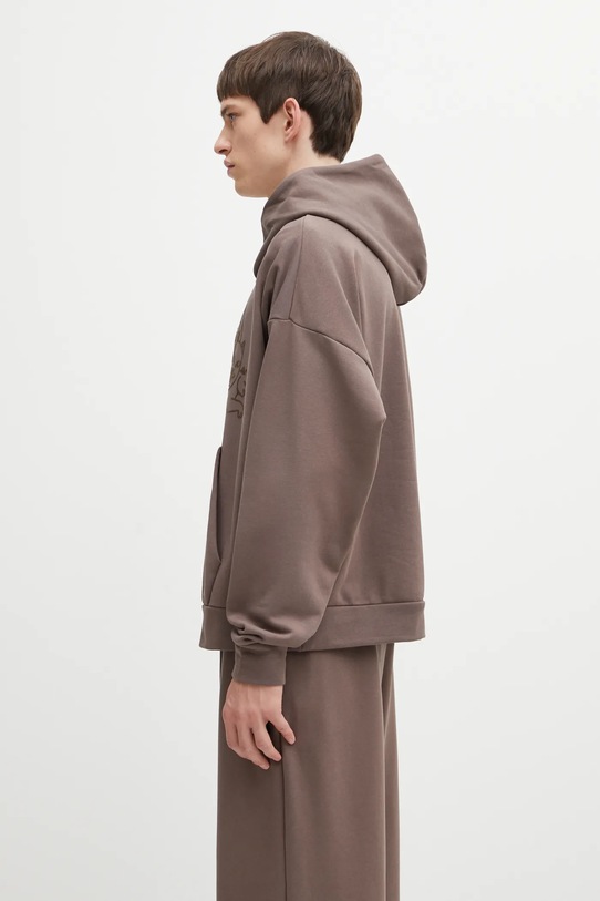 Βαμβακερή μπλούζα Puma PUMA x RIPNDIP 632414 καφέ AW25