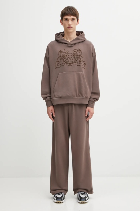 Βαμβακερή μπλούζα Puma PUMA x RIPNDIP 632414 καφέ