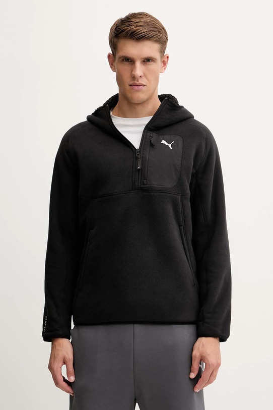 Puma bluza polarowa z kapturem czarny 688224