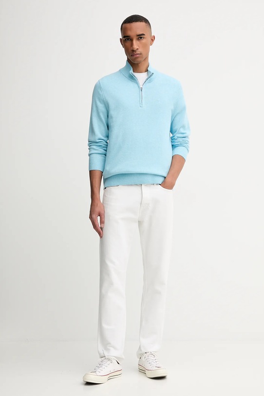Abercrombie & Fitch sweter z dodatkiem wełny KI120.5139.210 niebieski AW25