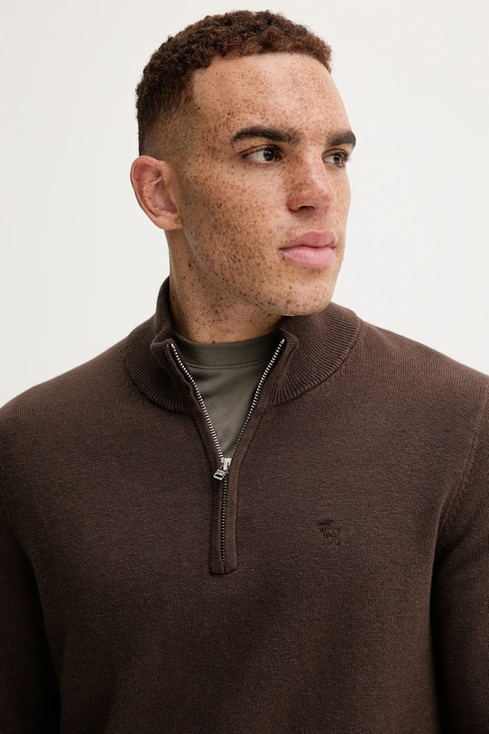 Abercrombie & Fitch sweter z dodatkiem wełny brązowy KI120.5139.400