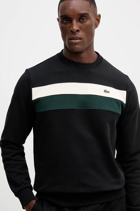 Lacoste bluza bawełniana czarny SH5498
