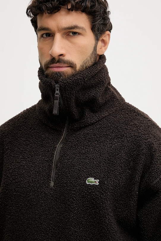 Поларен суичър Lacoste кафяв SH5500