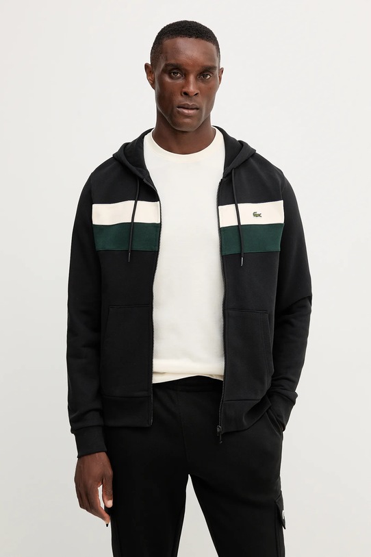Lacoste bluza bawełniana bawełna czarny SH5913