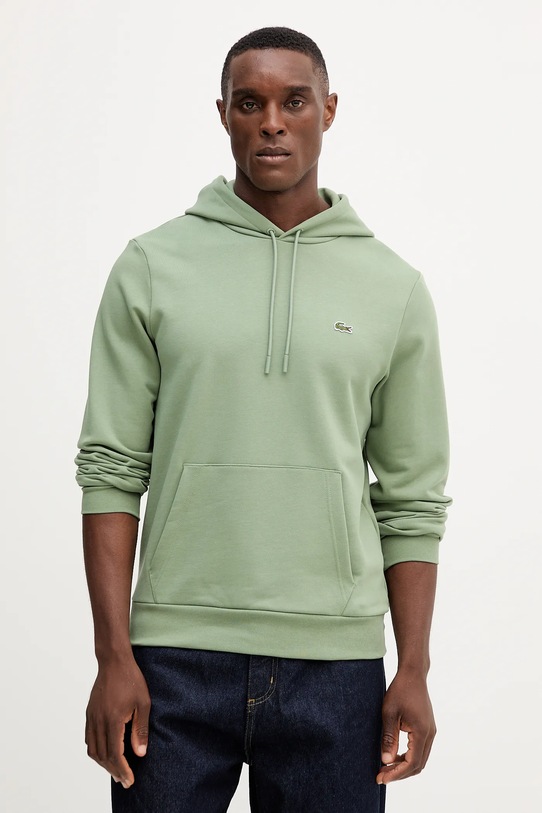 Lacoste hanorac de bumbac imprimeu verde SH9839