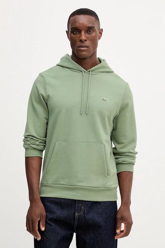 Lacoste bluza bawełniana bawełna zielony SH9839