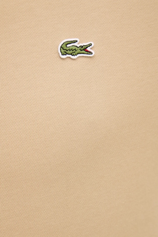 Βαμβακερή μπλούζα Lacoste SH9839 μπεζ