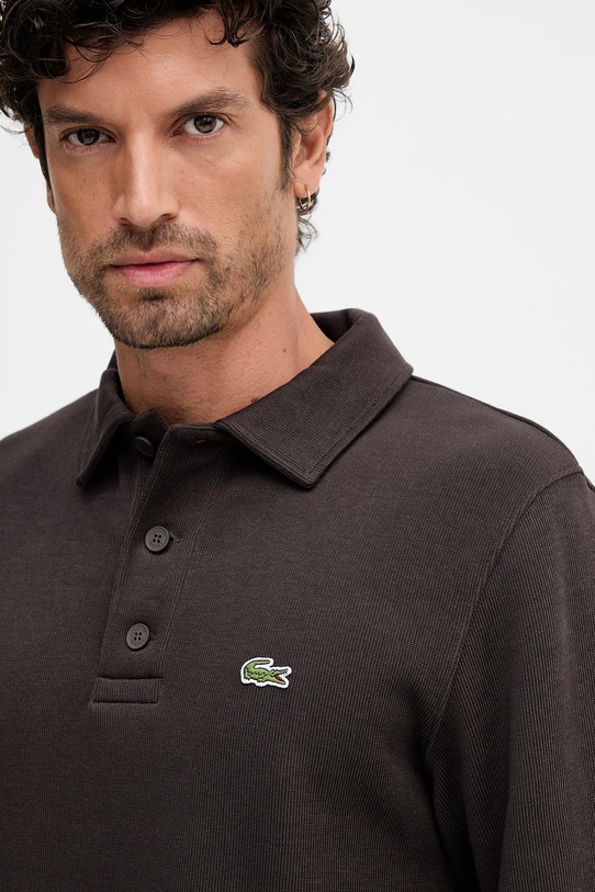 Lacoste bluza bawełniana brązowy SH5781