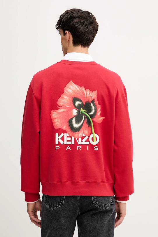 Îmbrăcăminte Kenzo hanorac de bumbac FF65SW2594MF rosu