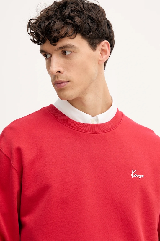 Kenzo hanorac de bumbac rosu FF65SW2594MF
