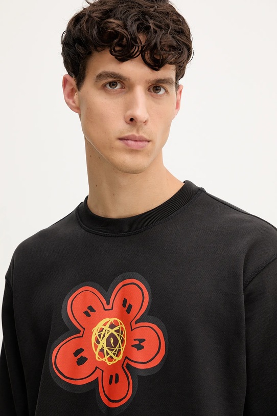 Памучен суичър Kenzo Kenzo x Futura черен FF65SW2524MC
