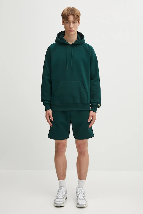Суичър Carhartt WIP Hooded Chase зелен I033661.30YXX