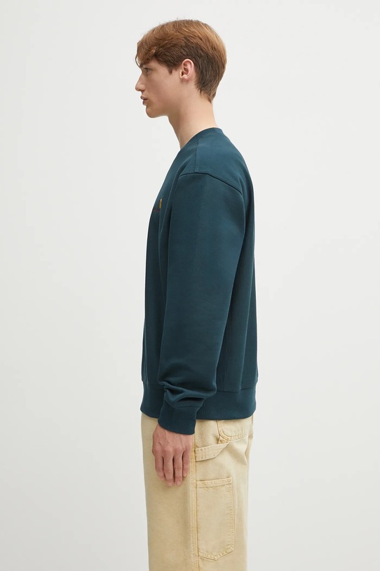 Carhartt WIP bluza American Script I025475.0AUXX turkusowy AW25