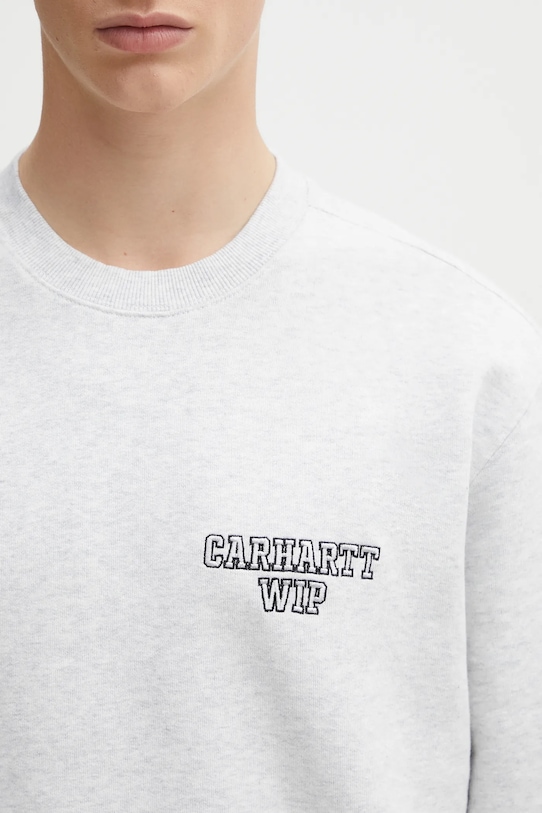 Памучен суичър Carhartt WIP Alumni сив I035190.482XX