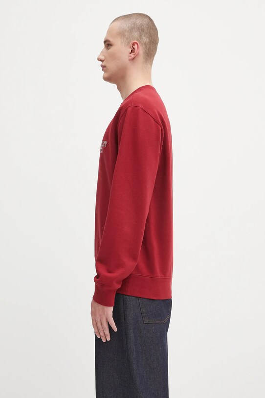 Bavlněná mikina Carhartt WIP Alumni I035190.H8XX červená AW25