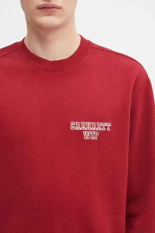 Bavlněná mikina Carhartt WIP Alumni červená I035190.H8XX