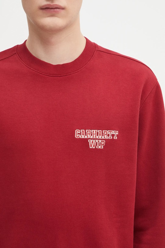 Pamučna dukserica Carhartt WIP Alumni crvena I035190.H8XX