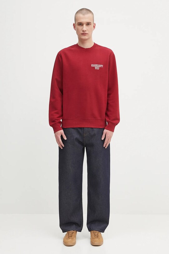 Bavlněná mikina Carhartt WIP Alumni I035190.H8XX červená