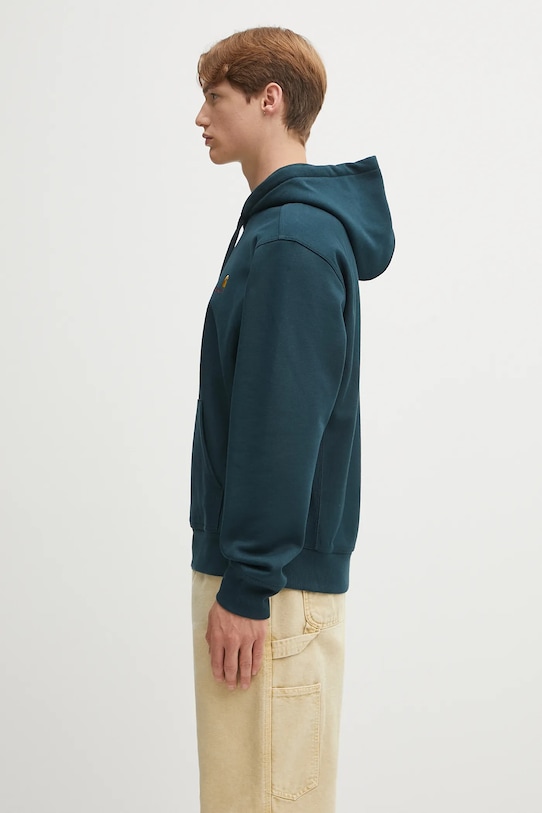 Carhartt WIP bluza Hooded American Script I028279.0AUXX turkusowy AW25